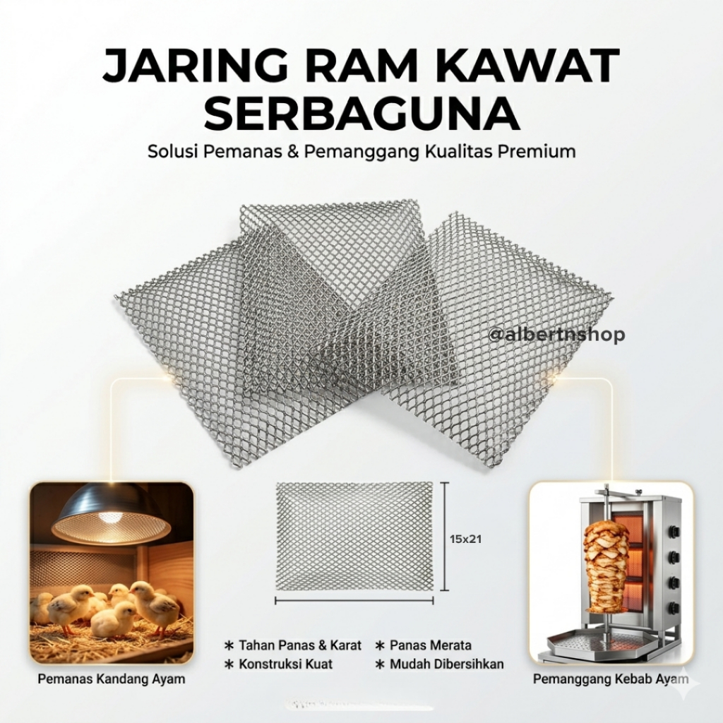 Jarim Ram Kawat Gasolec Panas Merata Panggangan Kebab Burner Pemanas Kandang Ayam Praktis GASOLEK Se