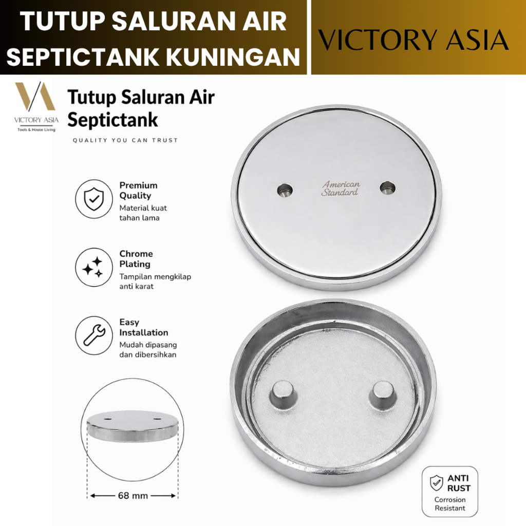 Clean Out / CO / Floor Clean Out 3" / Tutup Saluran Air Septictank Kuningan American Standard
