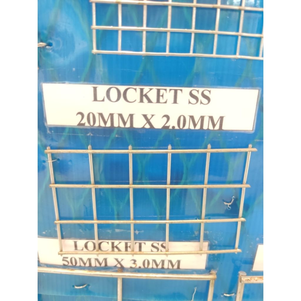 Kawat loket stainless ss304  lobang 20mm x20mm tebal 2 mm- kawat loket lubang/wiremesh kotak