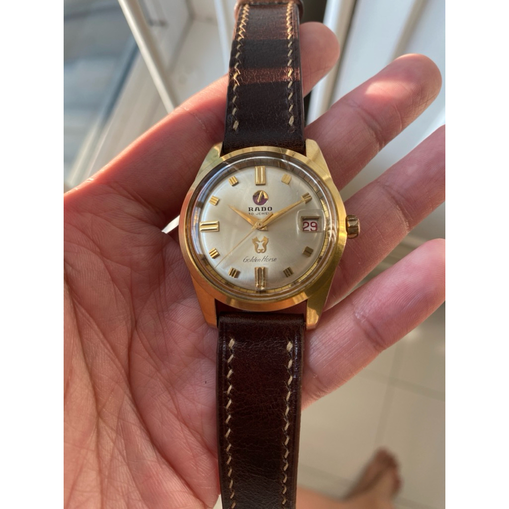 Rado Golden Horse Swiss Made Automatic 30 Jewels Swiss Made Gold Plated Case Luxury brand kondisi is