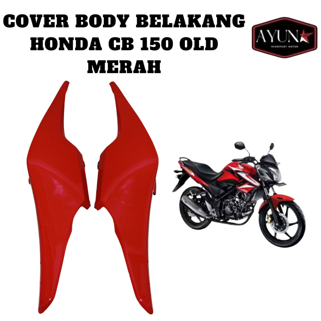 Cover Body Belakang CB 150R Lama Bodi Samping CB 150R Old MERAH Tenshi