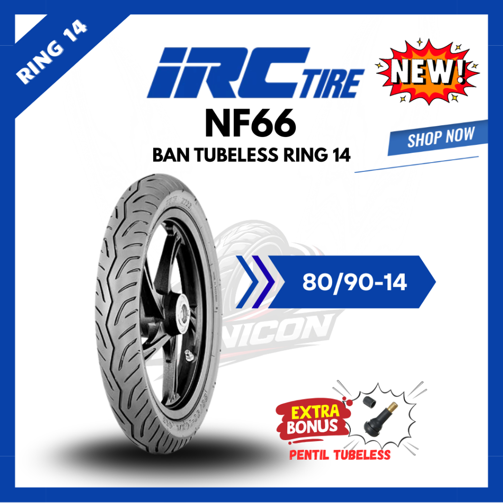 IRC NF66 80/90-14 Ban Original Vario Freego Tubles Bayar di Tempat Ban Depan Matic Free Pentil Wrap