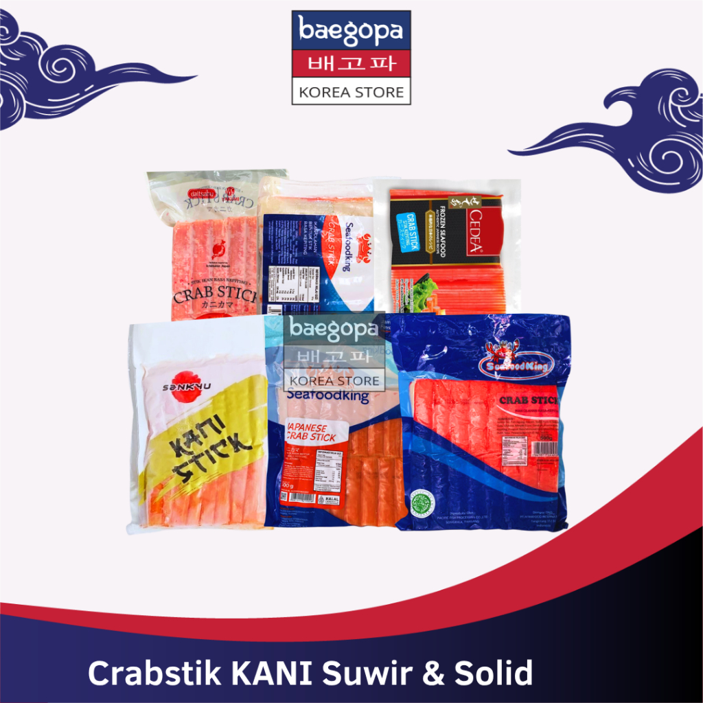 CRABSTICK KANI Suwir & Solid 500 g Halal // Takumi Seafoodking Sankyu Cedea // Crab Stick for Kani S