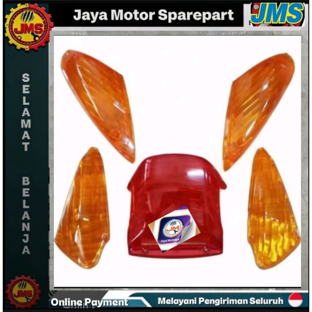 Mika Lampu Stop Rem + Sein Depan Belakang Nouvo Lele Merk HMA | Mika Nouvo Set