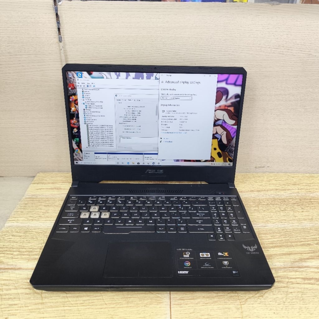 Laptop Bekas Asus Tuf Gaming Fx505GM Core i7-9750H Ram 8gb Ssd 512gb Gtx 1060 6gb