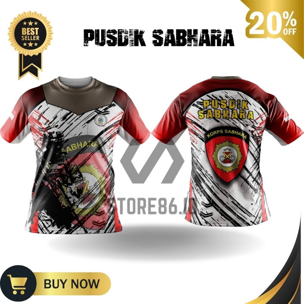 JERSEY PUSDIK SABHARA FULLPRINT SUBLIME / KAOS PUSDIK SABHARA DRIFIT / JERSEY PUSDIK SABHARA / FULL 