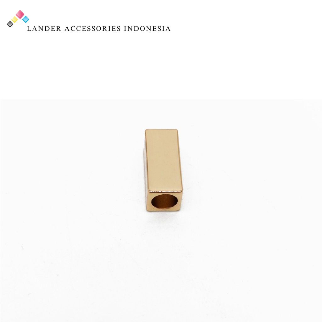 Aglet Tabung Tutup Ujung Tali Sepatu Hoodie Gelang LANDER / Stopper / #226 / Shiny Gold