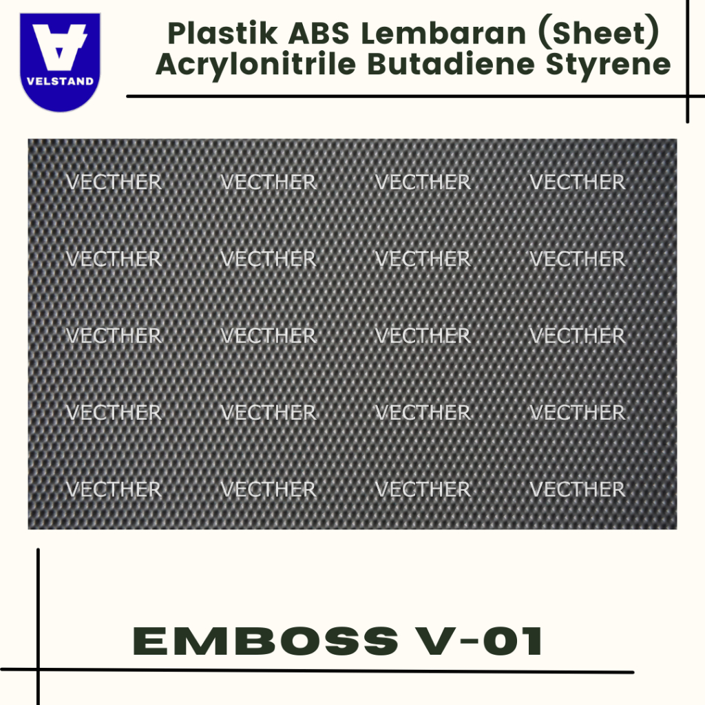 Plastik ABS Lembaran V-01 / ABS Plastic Sheet / 50 x 50 CM