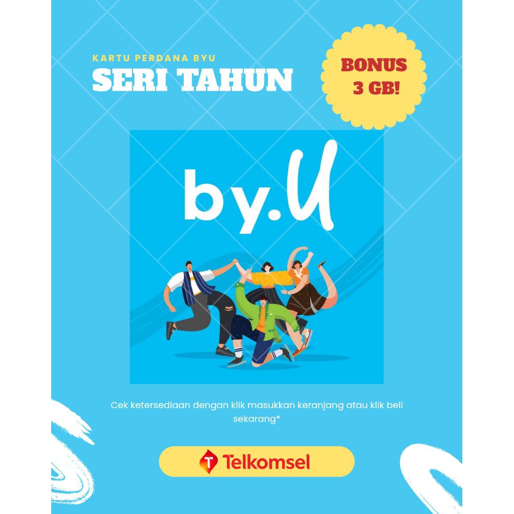 Nomor Cantik ByU Telkomsel Seri Tahun/Kartu Perdana By.U Cantik Seri Tahun/By.U Seri Tahun