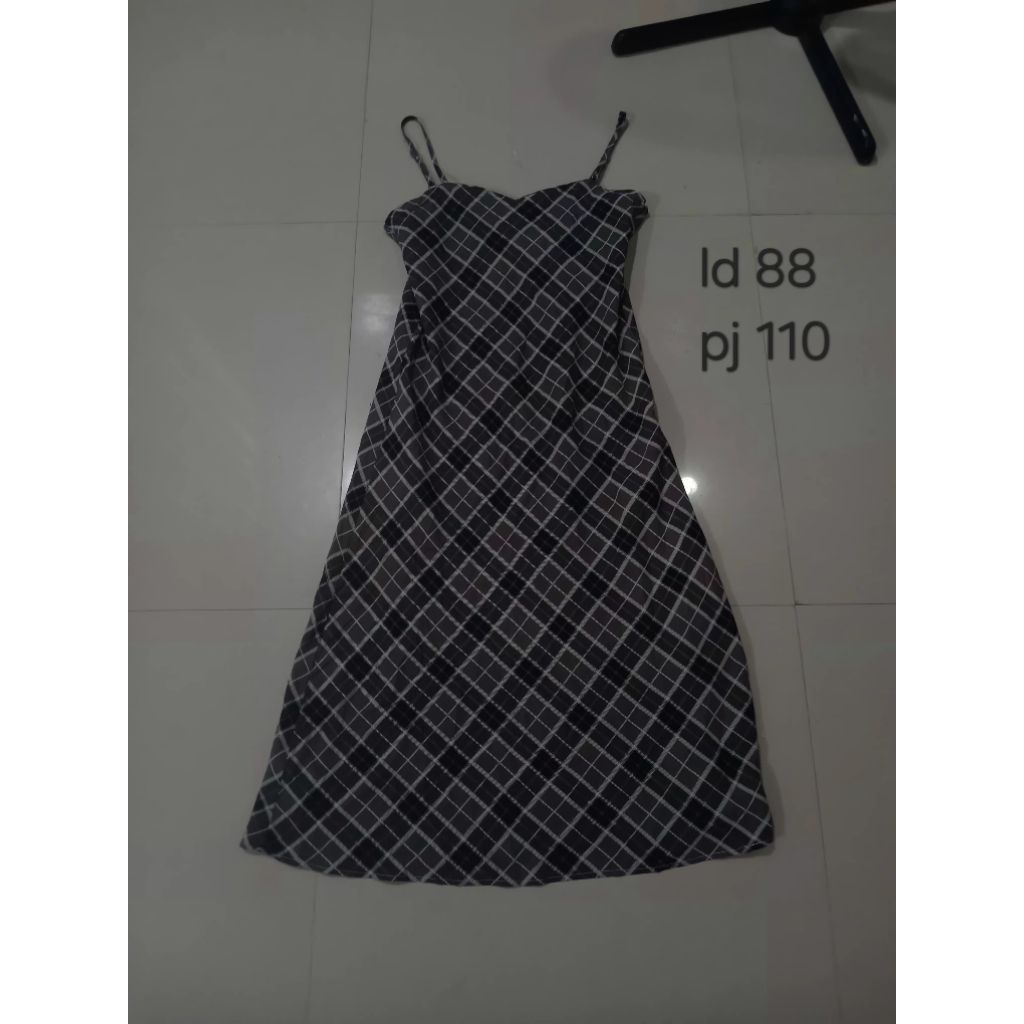 plaid brown dress