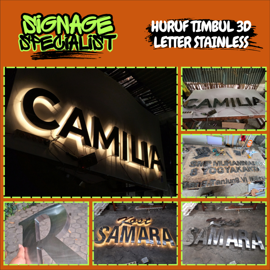 Huruf Timbul Stainless Steel | letter 3d Stainless