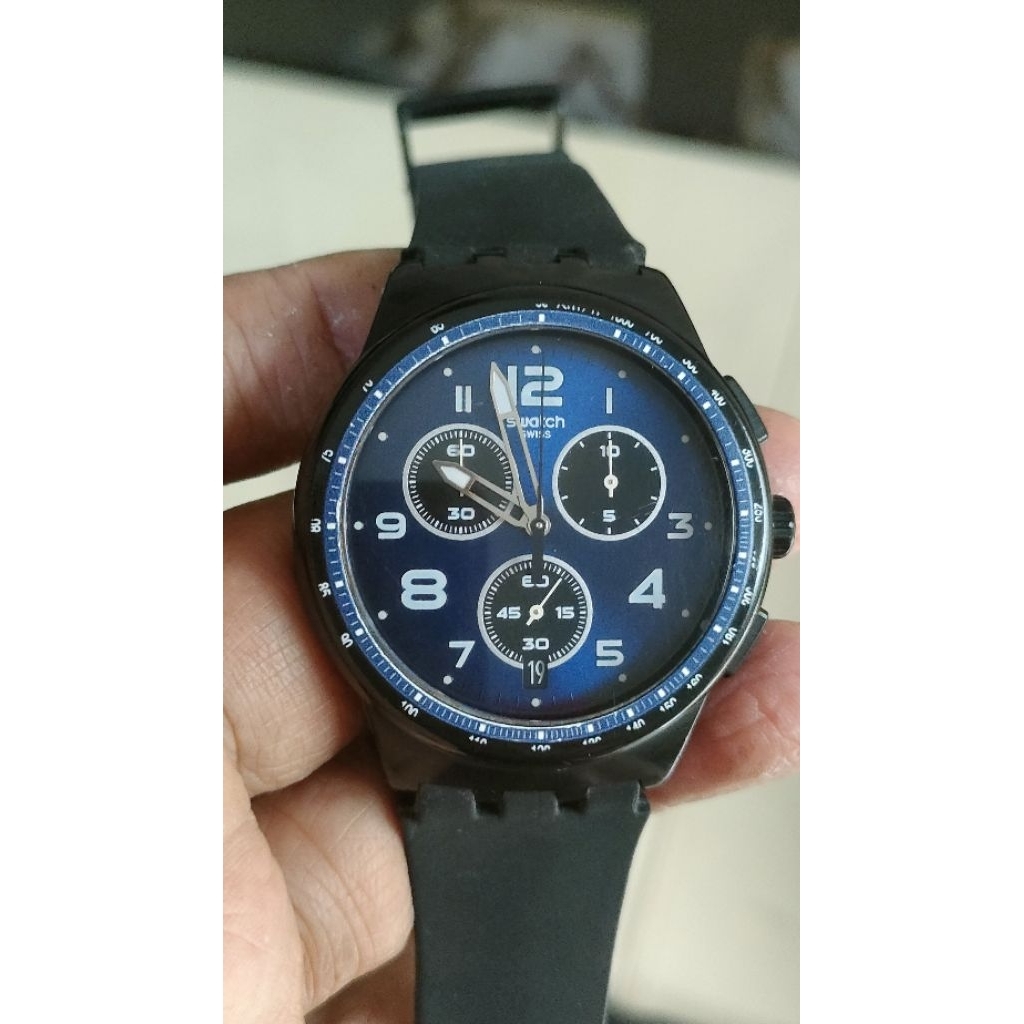 Jam tangan Swatch Nitespeed Chronograph Swiss full Original Big size