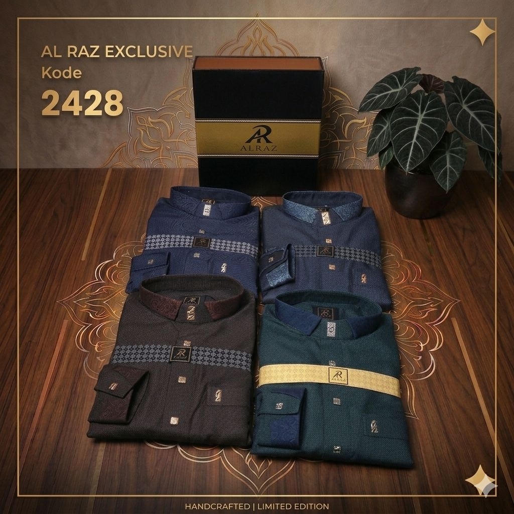 JUBAH AL RAZ 2428 | Gamis AlRaz Exclusive Model Terbaru Desain 2428
