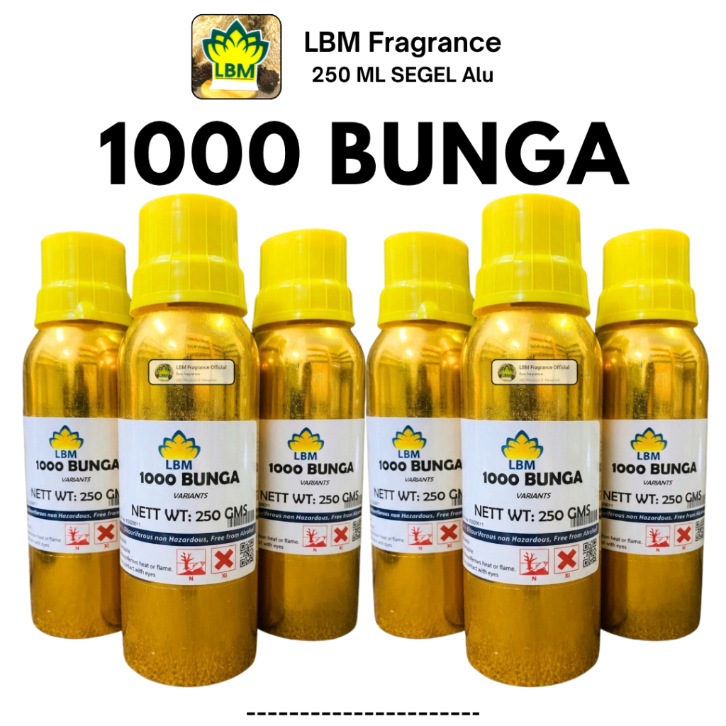 1000 BUNGA Bibit Parfum 250 ML SEGEL Alumunium LBM Fragrance