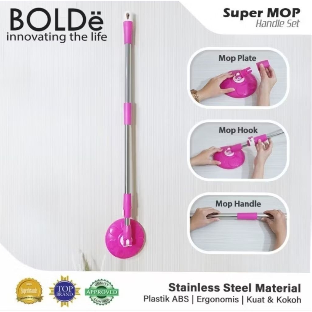 BOLDE handle super mop / tongkat pel bolde / stick pel bolde / gagang pel bolde