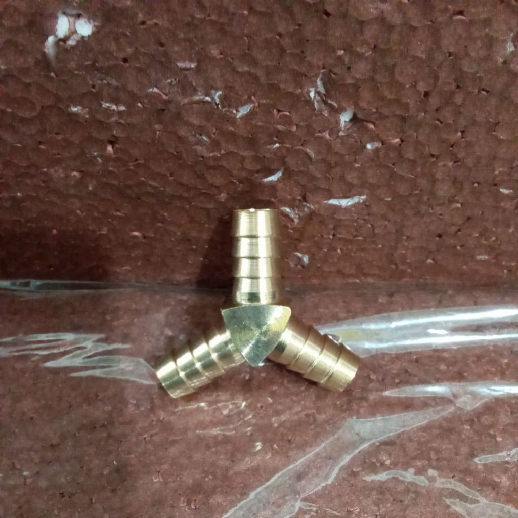 Nepel Cabang 3 Y selang Gas kuningan sambungan Selang