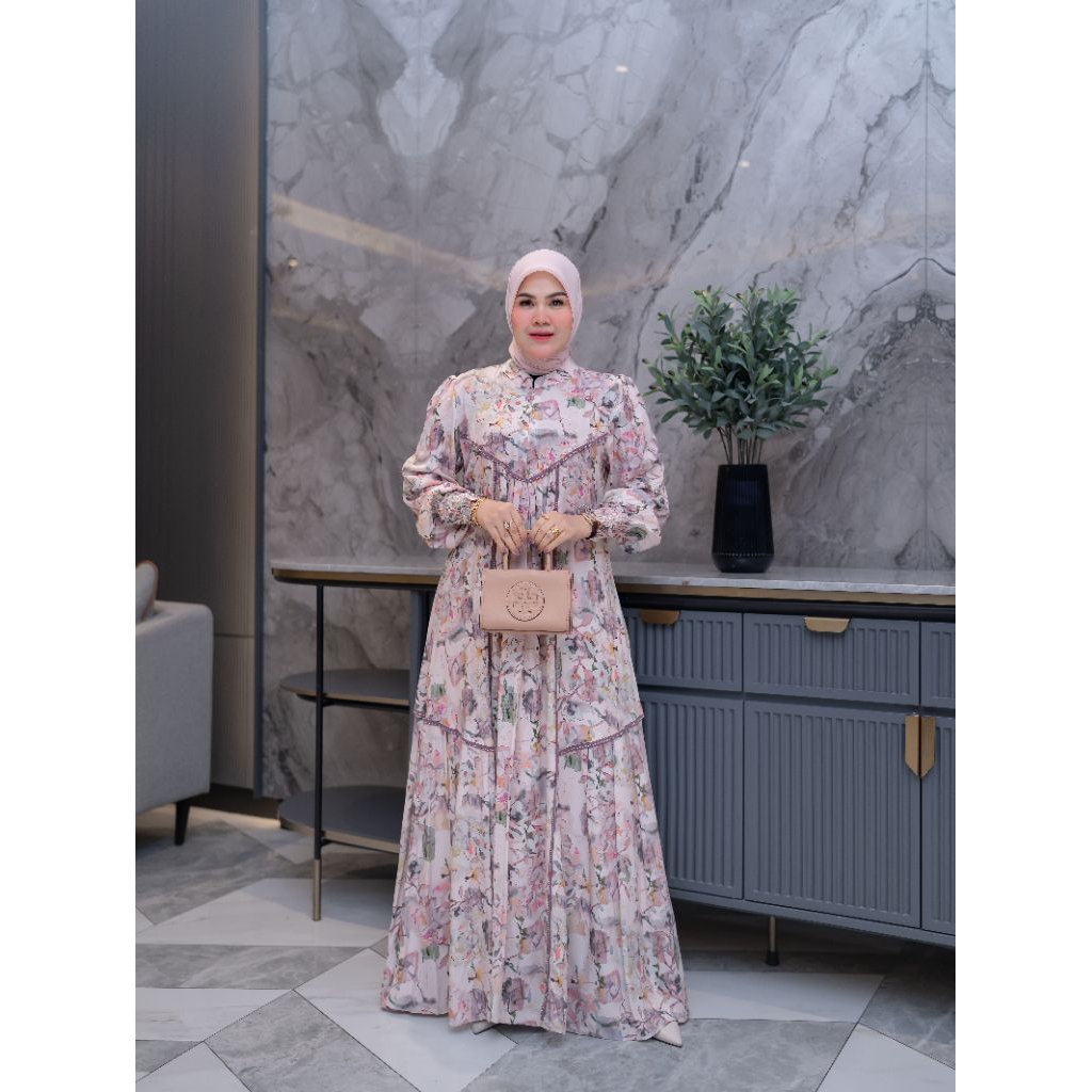 Gamis Zalora By Kasturi Fashion/Gamis modis/Gamis elegan/gamis cantik/gamis lebaran