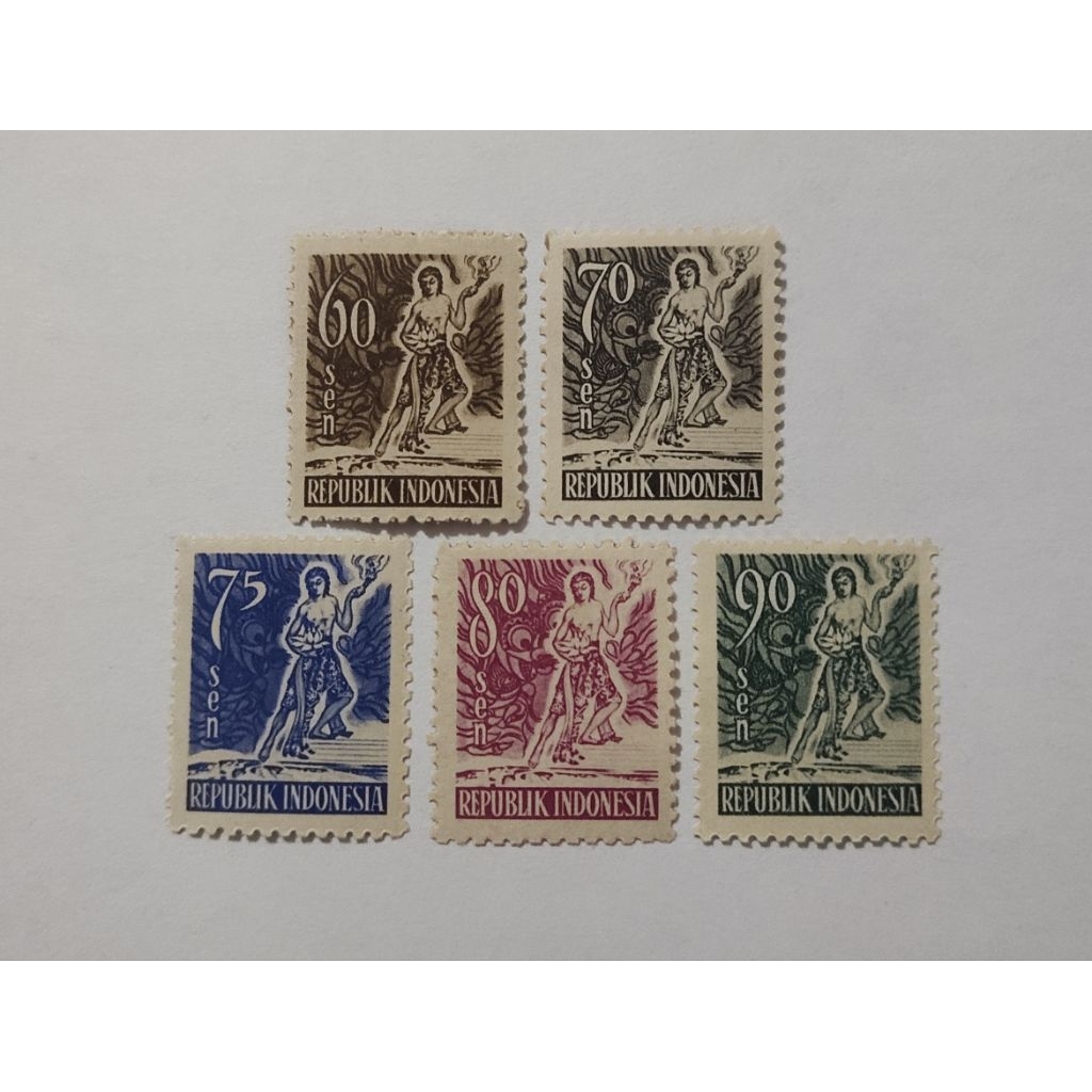 perangko kuno Indonesia (set lengkap)