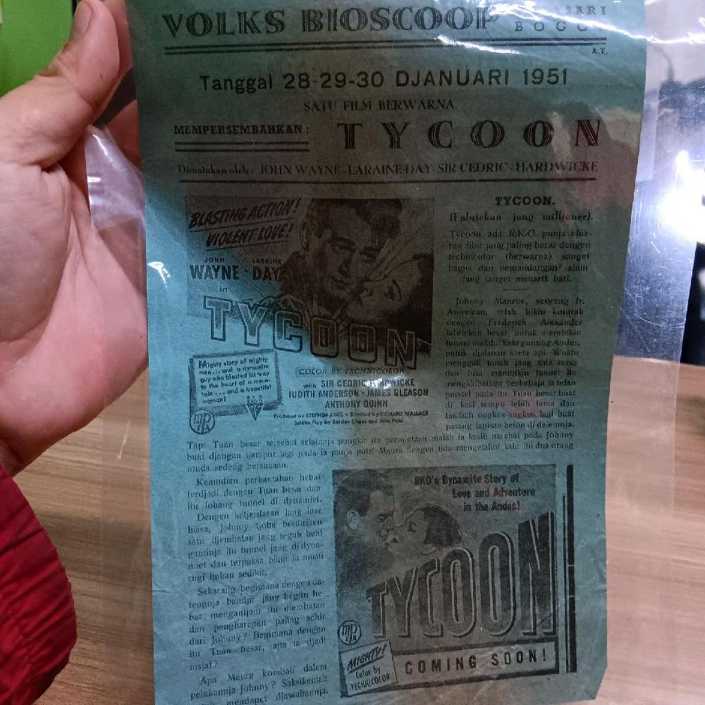 flyer film/poster film langka tycoon 1947 john wayne