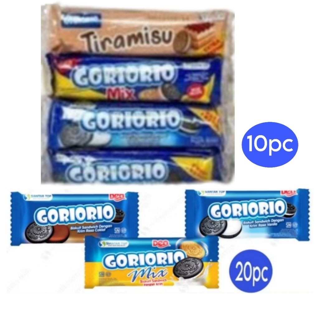 Goriorio Deo coklat vanila tiramisu mix isi 10pc 20pc