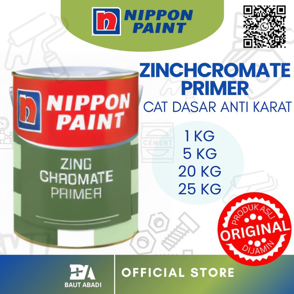 Cat Meni Besi Anti Karat Zinchromate Nippon Paint 5 kg