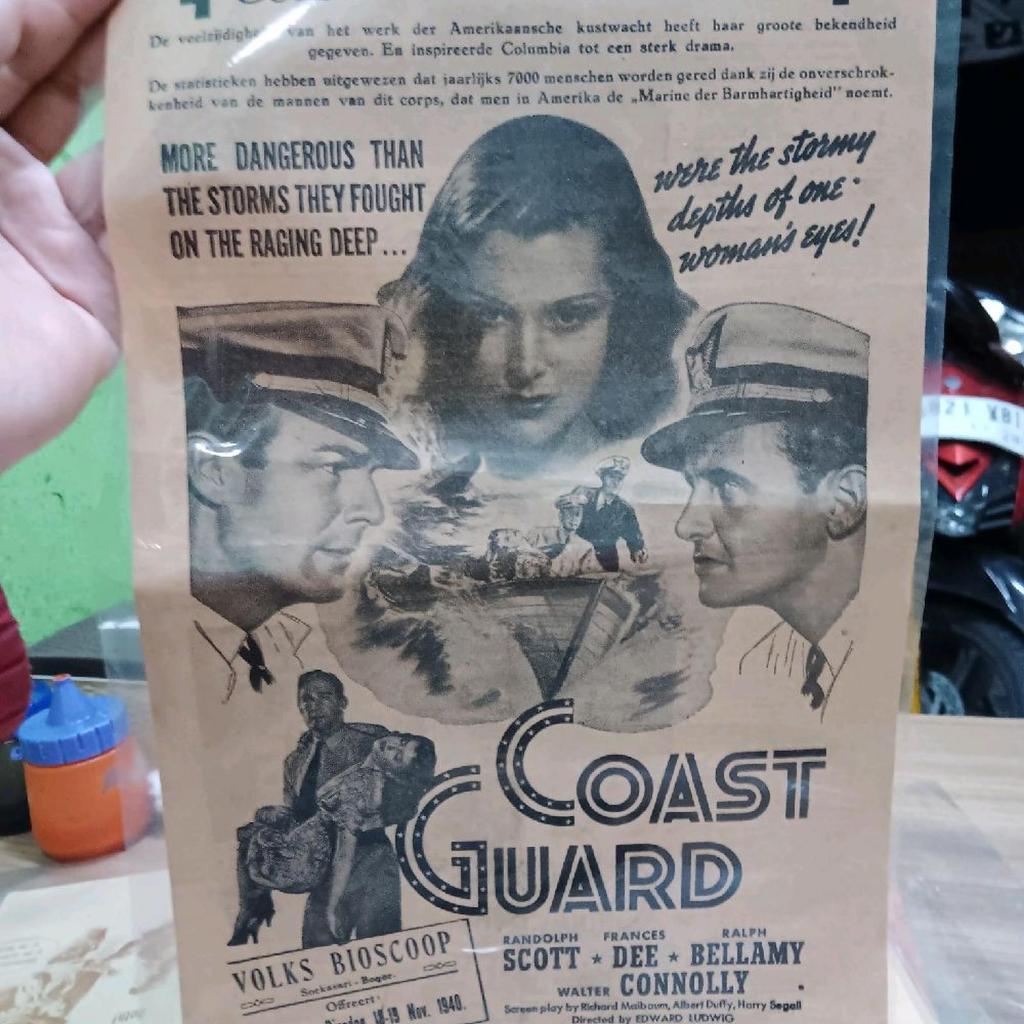 flyer film poster film langka coast guard 1939