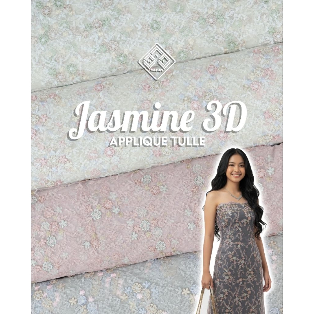 [NEWEST ARRIVAL] JASMINE ORCHID PARISSA LIONNA VIRENZE ALESSIA 3D  MULTITONE TULLE GARDEN TULLE EMBO