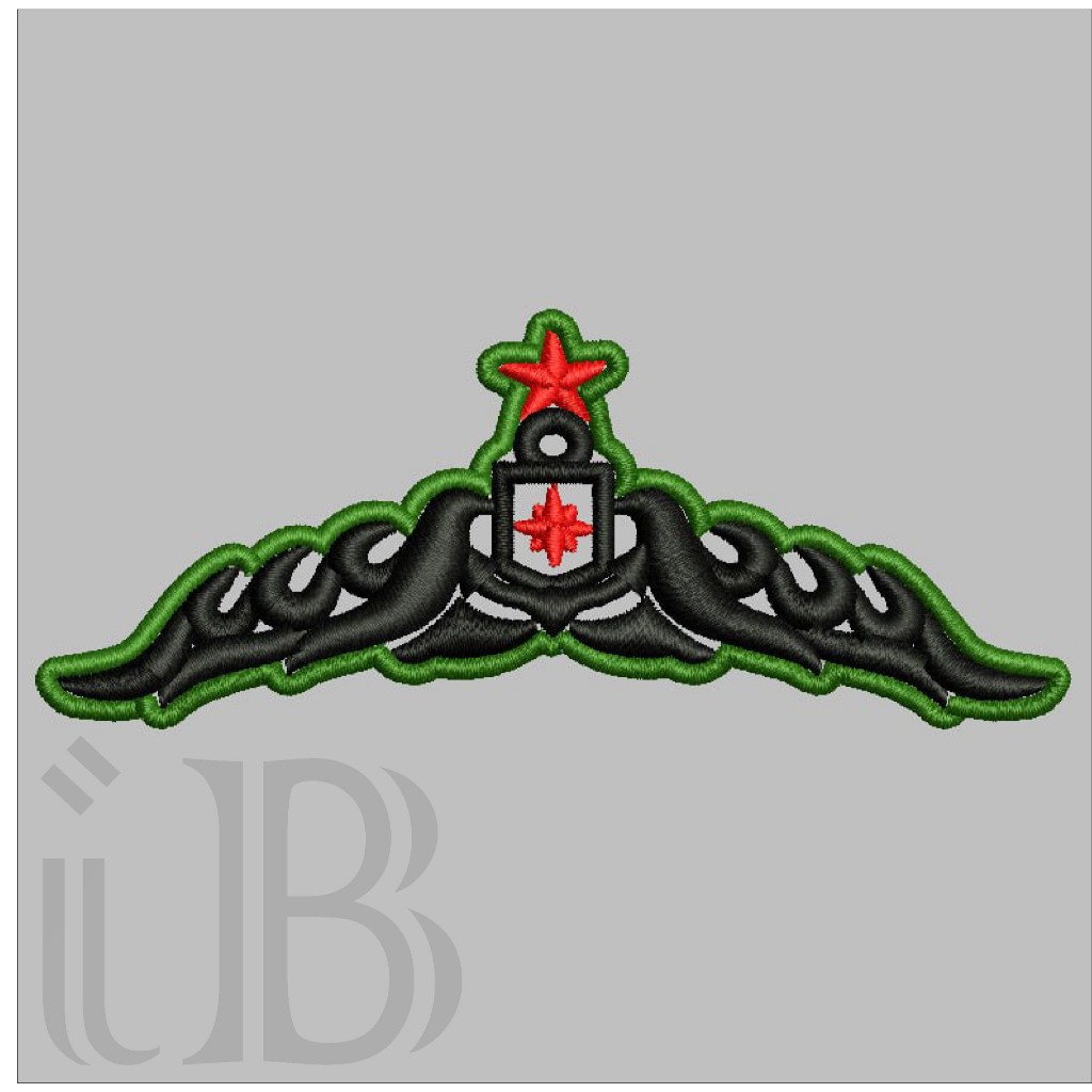 162 BREVET WING LAYAR PDL TNI AD PERKERAS MIKA BORDIR EMBROIDERY GIB