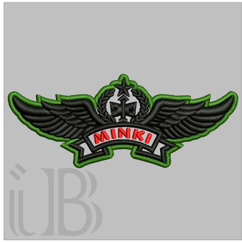 165 BREVET WING MINKI PDL TNI AD PERKERAS MIKA BORDIR EMBROIDERY GIB