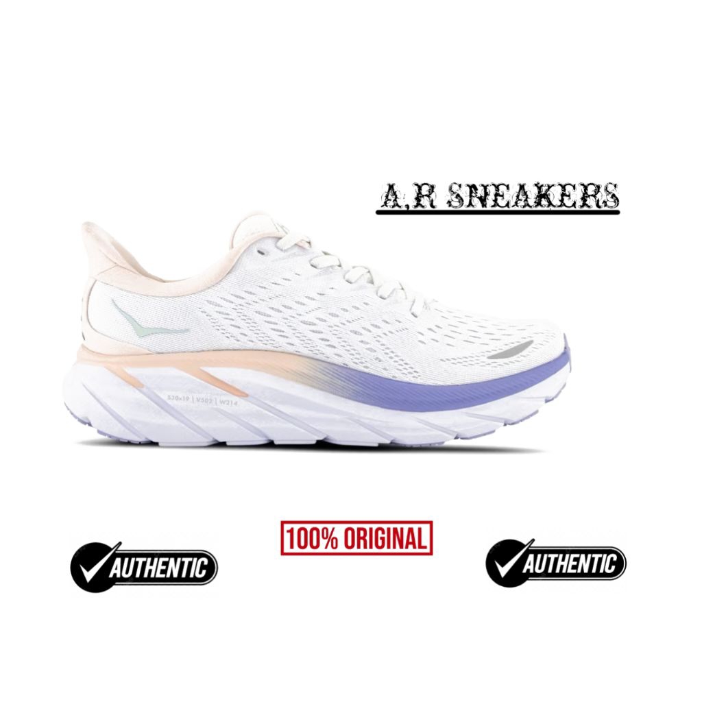 Running Shoes Womens Hoka One One Clifton 8 Vegan White Purple