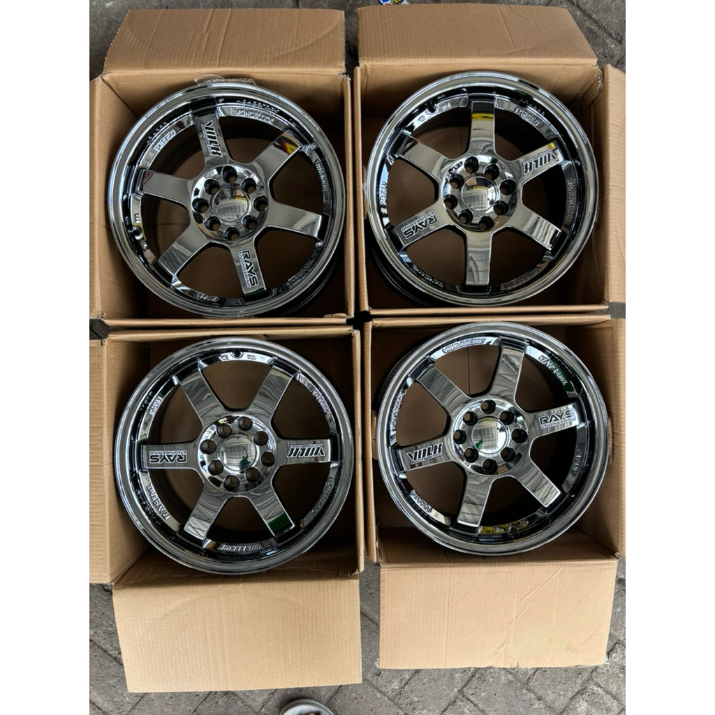 Velg TE37 r16 pcd 100/114 black crome