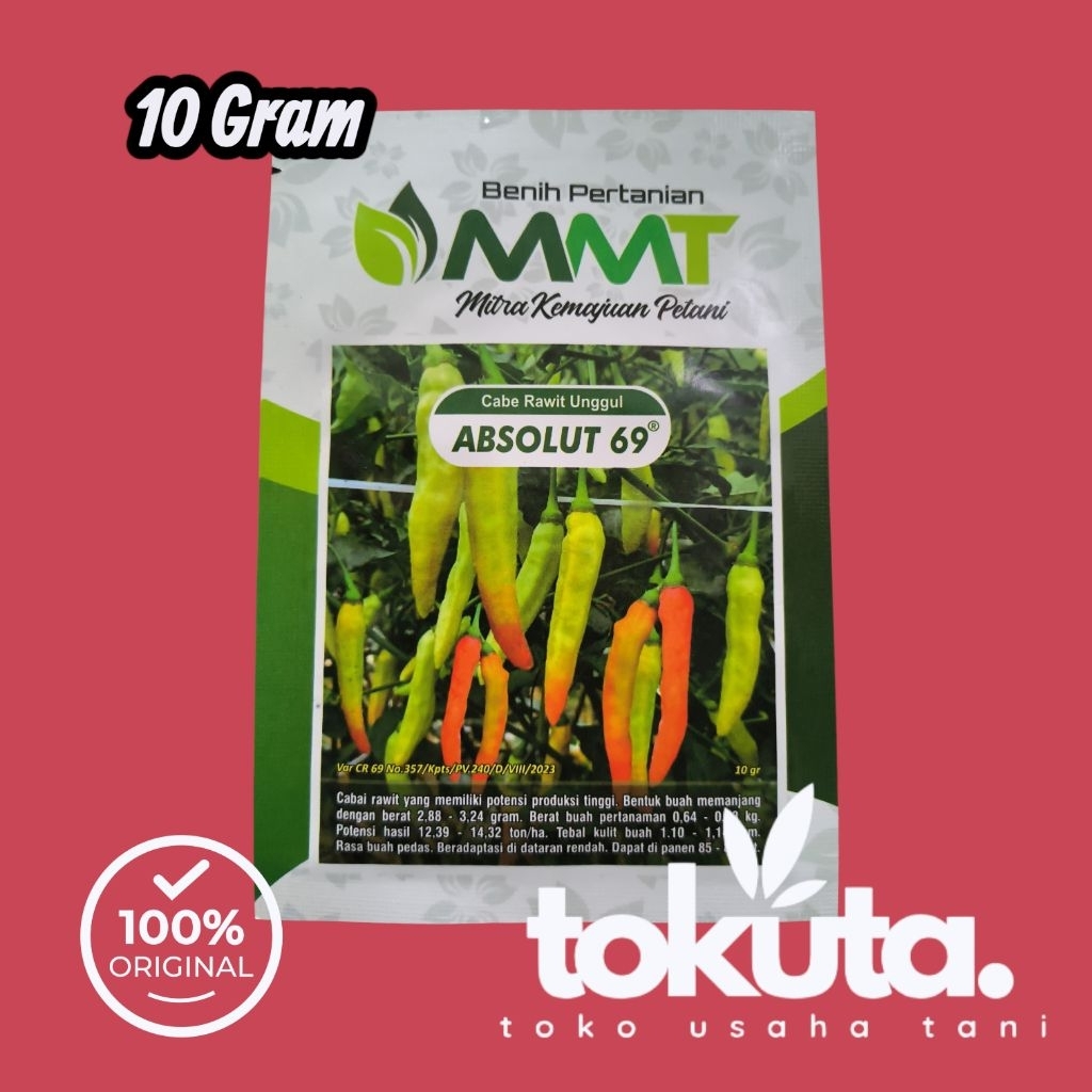 ABSOLUT 69 ( ABSOLUT69 ) 10 Gram Benih Cabe Rawit Unggul MMT