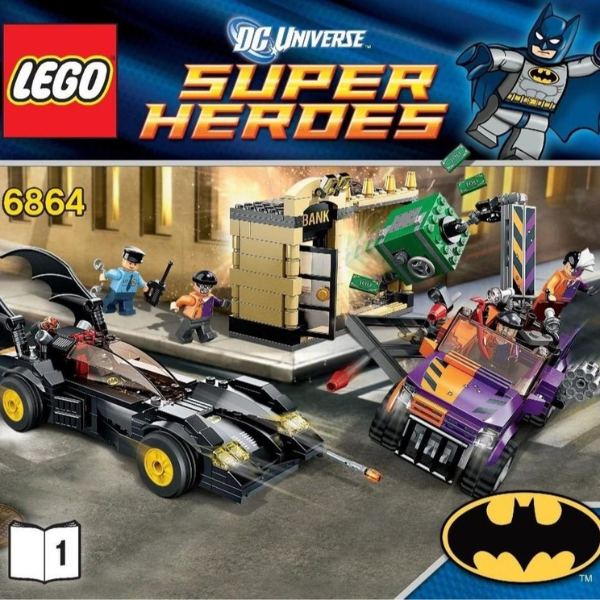LEGO Manual Book Instruction - Batman 6864, Two Face Chase (Book 1)