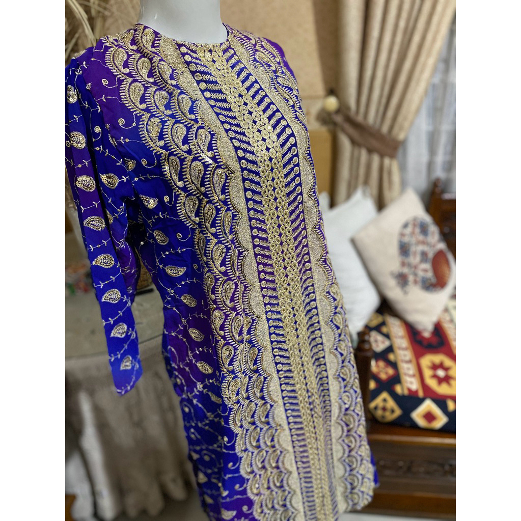 preloved baju sari India biru