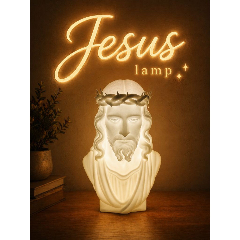 Jesus lamp // Patung Yesus // Lampu patung Yesus // Hiasan Natal Paskah