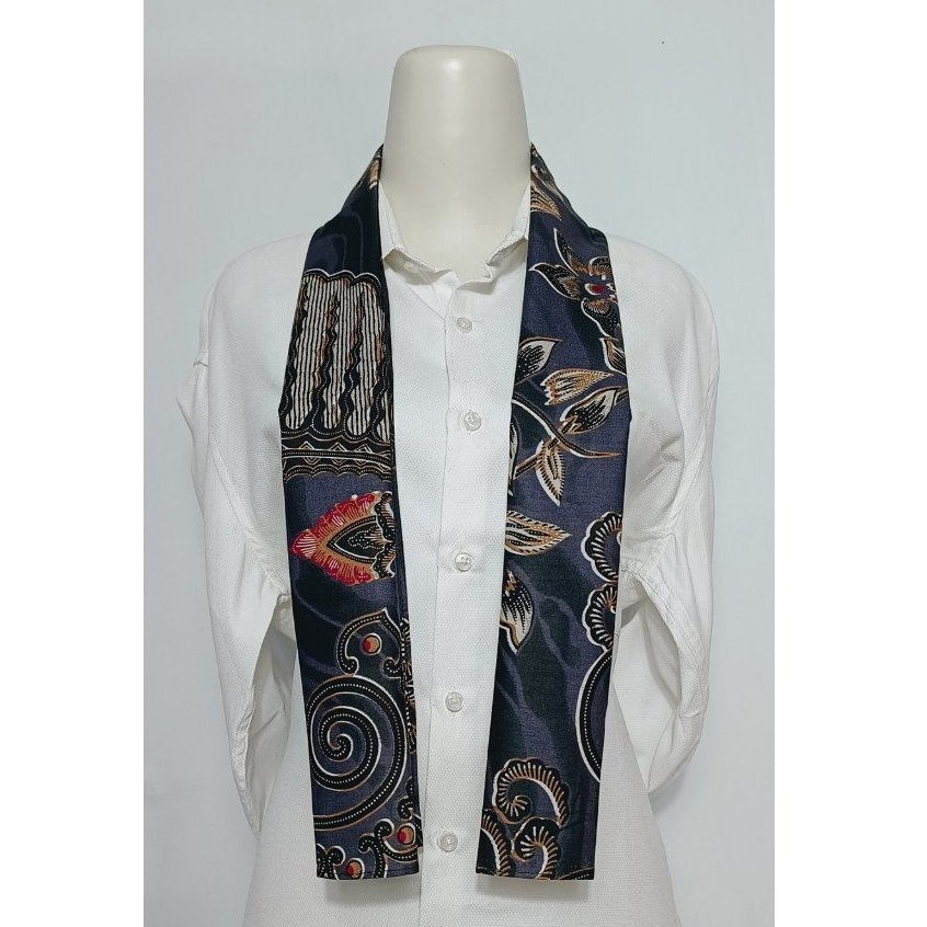 Ellena Syal batik Pria Hitam unisex Khas Indonesia S31