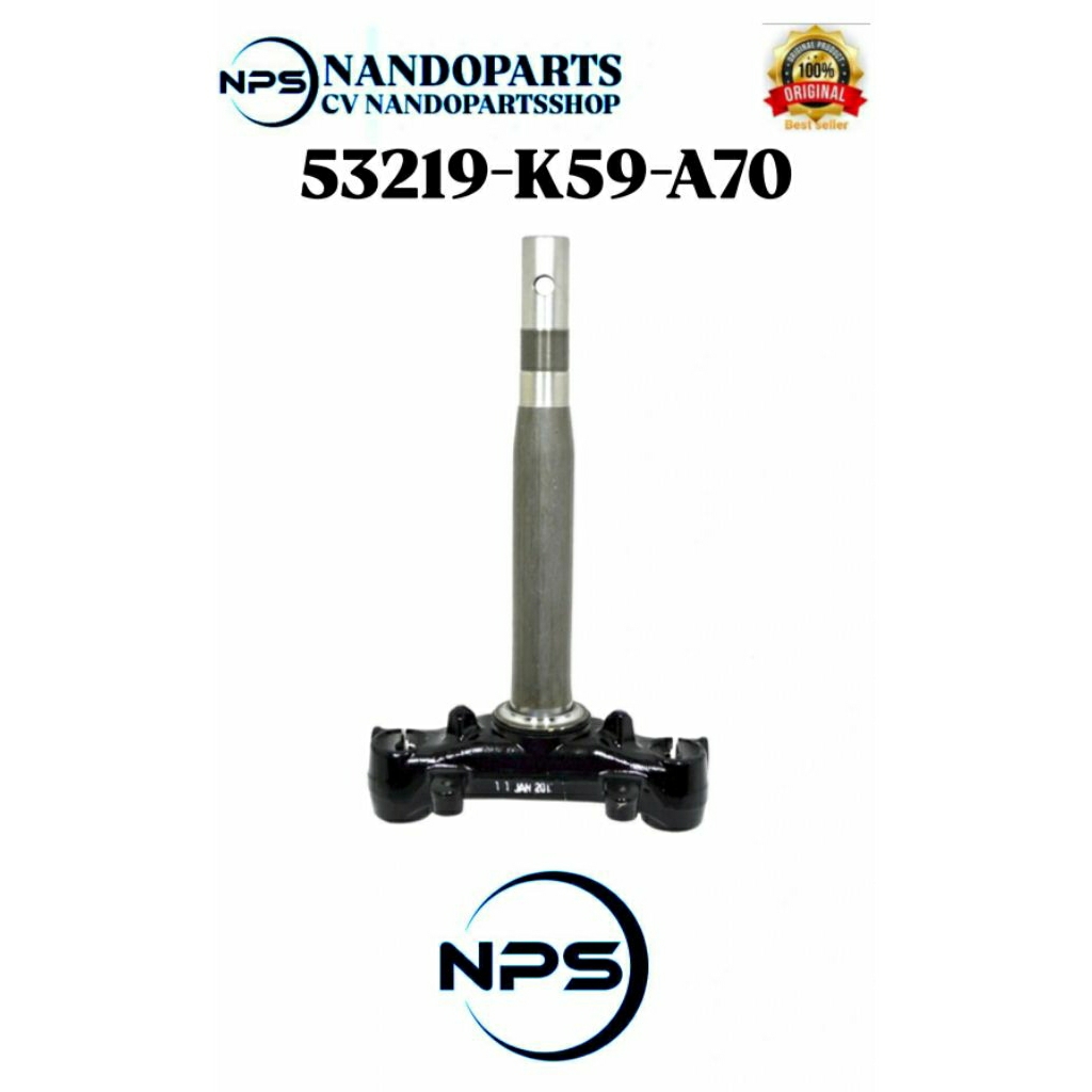 Stem Sub Assy Steering Segitiga Stang Depan Honda Vario 125 150 New Gen 1/2 Original AHM (53219K59A7