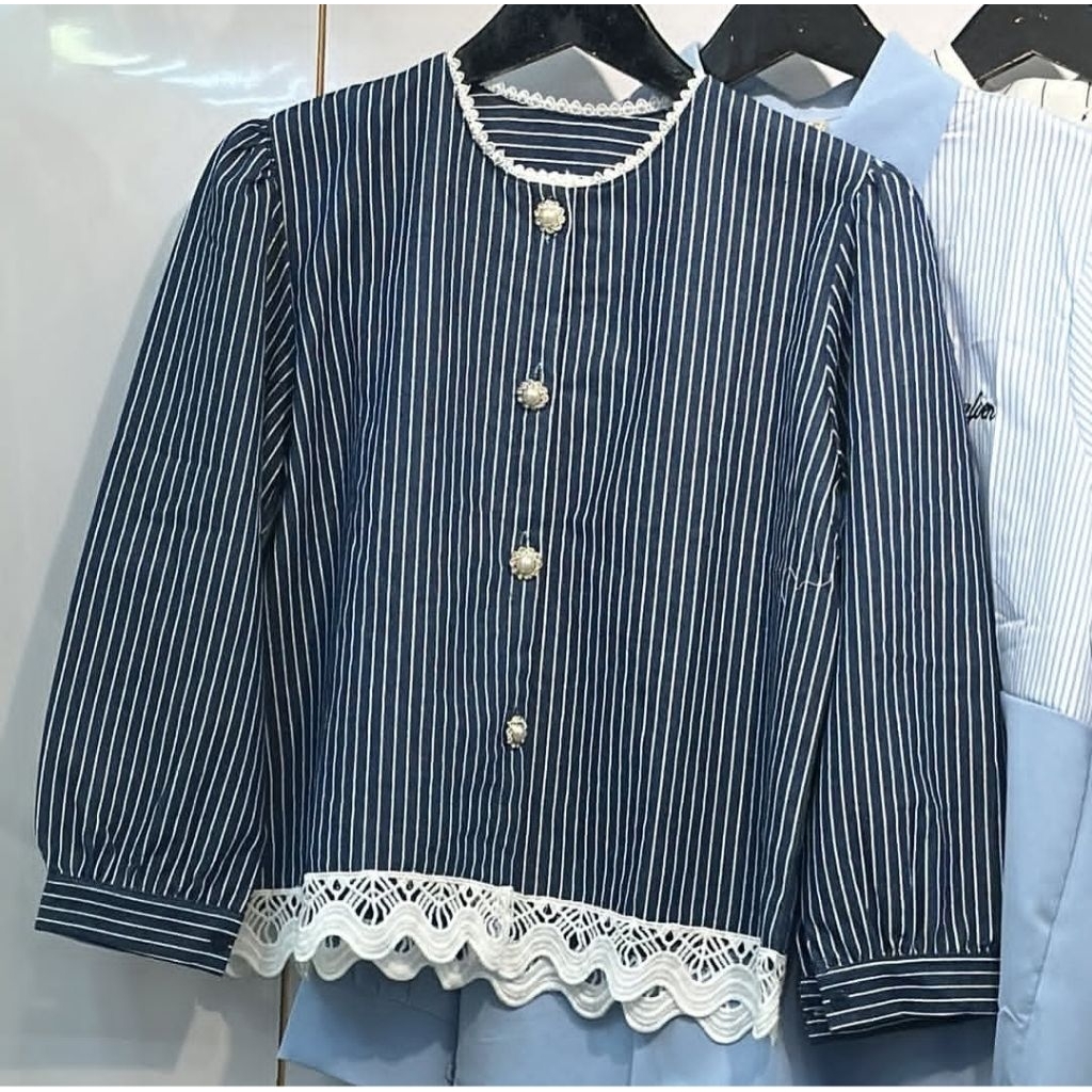 Atasan Crop / Denim Crop / Atasan Lucu / Top Denim / Top Jeans / Jeans Crop