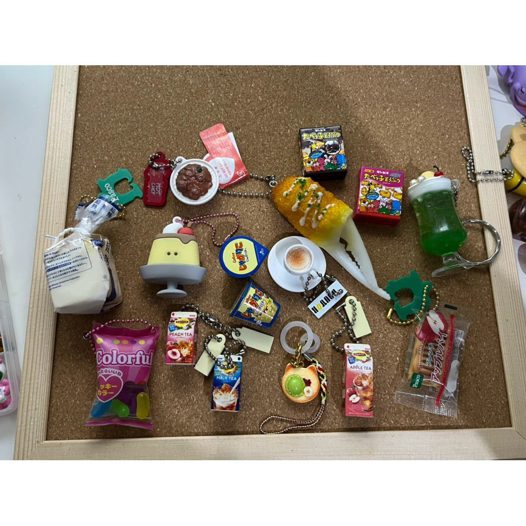 various japan gacha trinkets FOOD, SNACKS, and BEVERAGE EDITION