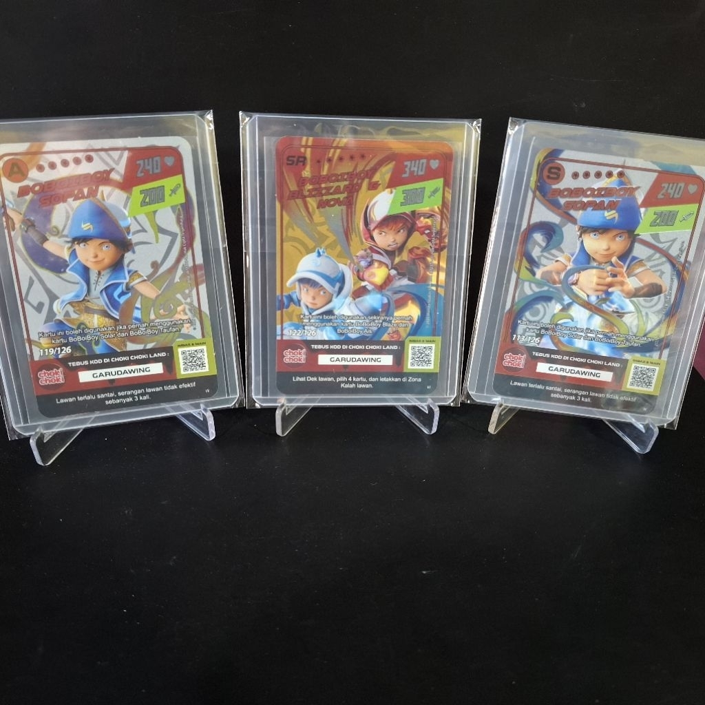 Kartu boboiboy x Choki choki Asli Vol 2 hologram SR AR original monsta galaxy