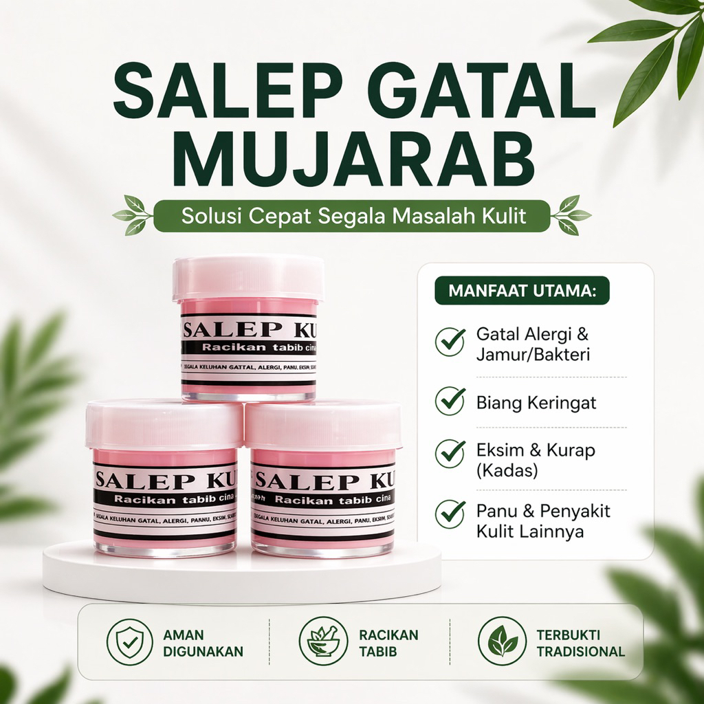 Salep Kulit Racikan Tabib Cina Ampuh Untuk Eksim , Scabies , Gatal Menahun