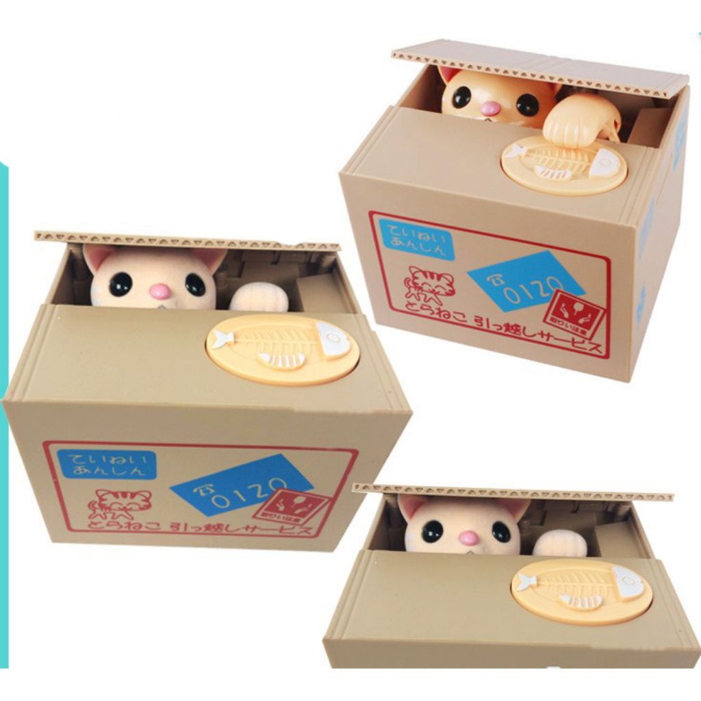Celengan Kucing Lucu  Brown