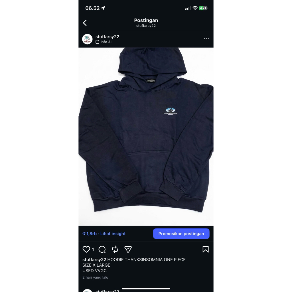 HOODIE THANKSINSOMNIA X NIKA