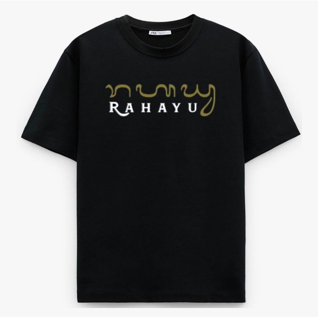 KAOS TSHIRT AKSARA JAWA RAHAYU//TSHIRT NEW
