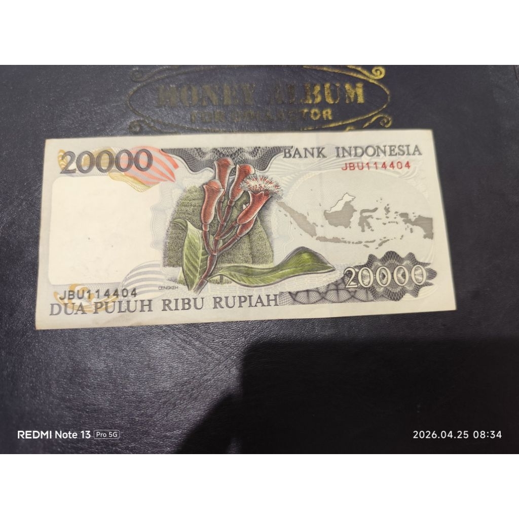 uang kuno 20000 cendrawasih 1995/1995 ekonomis bagus
