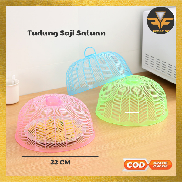 FF Tudung Saji Bulat / Tudung Saji Plastik Bulat Satu Piring / Tutup Makanan Bulat Plastik Serbaguna