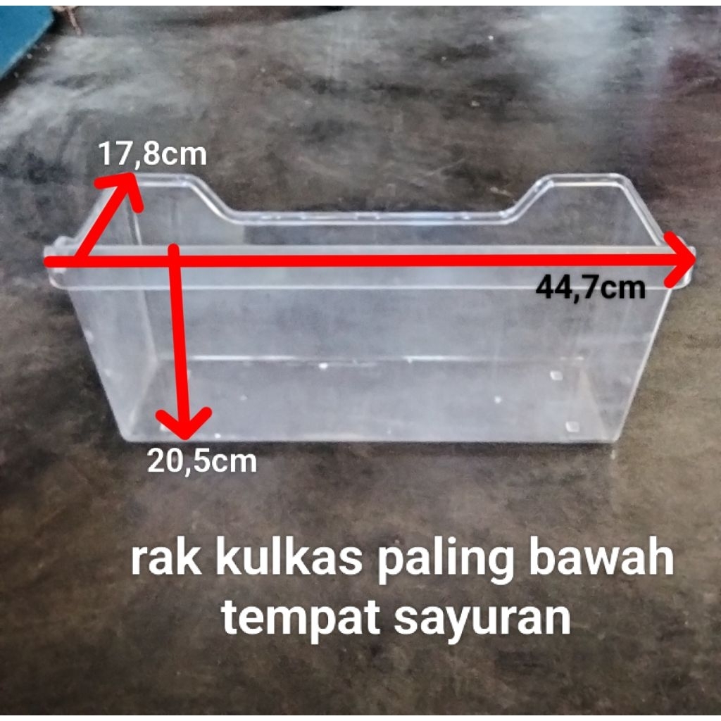 rak kulkas tempat sayuran MASPION atau POLYTRON