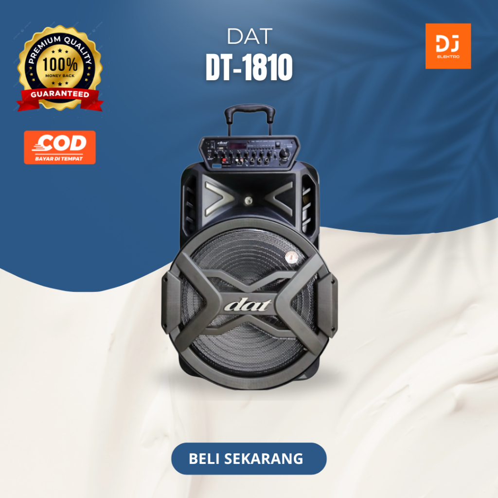 DAT DT-1810 SPEAKER TROLLEY 18 INCH MIC BLUETOOTH SUPERBASS