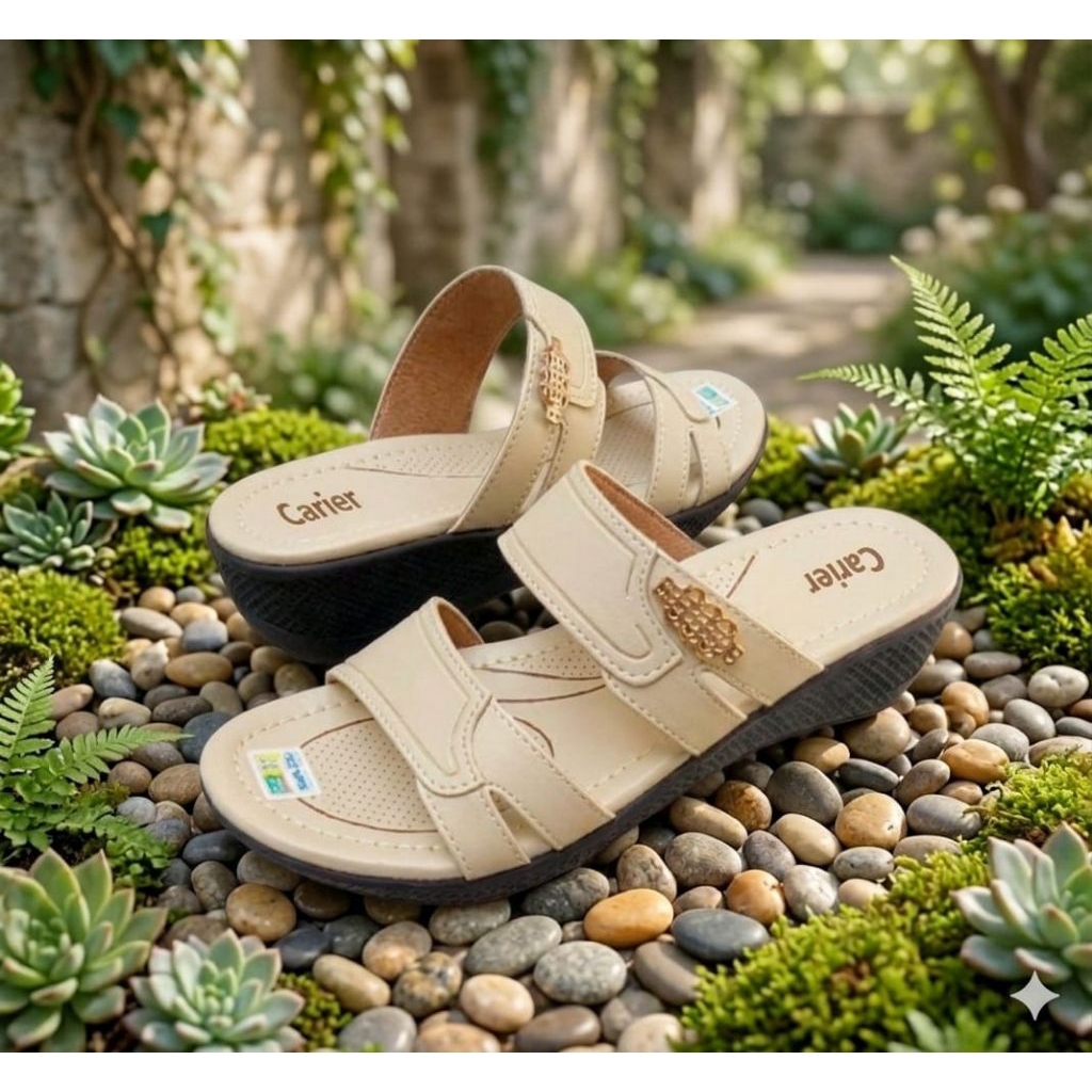 cod sandal wanita karet sandal wedges sandal rumah anti licin