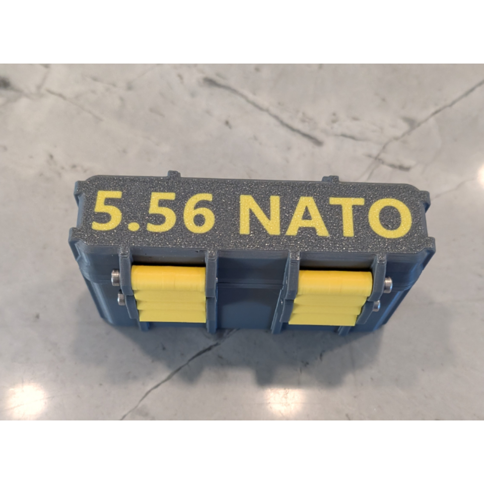 3D Print RUGGED 5.56 NATO AMMO BOX (20ROUND) Tempat Kotak Isi Peluru AM018